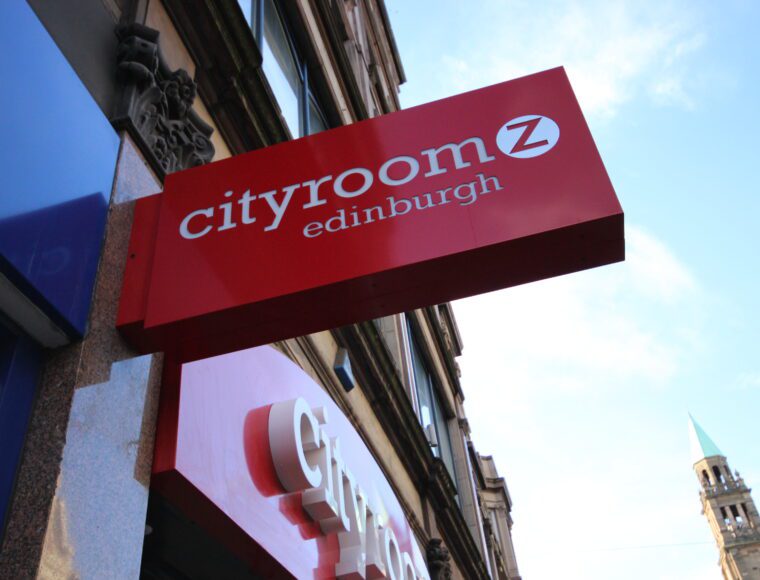 Cityroomz Edinburgh sign